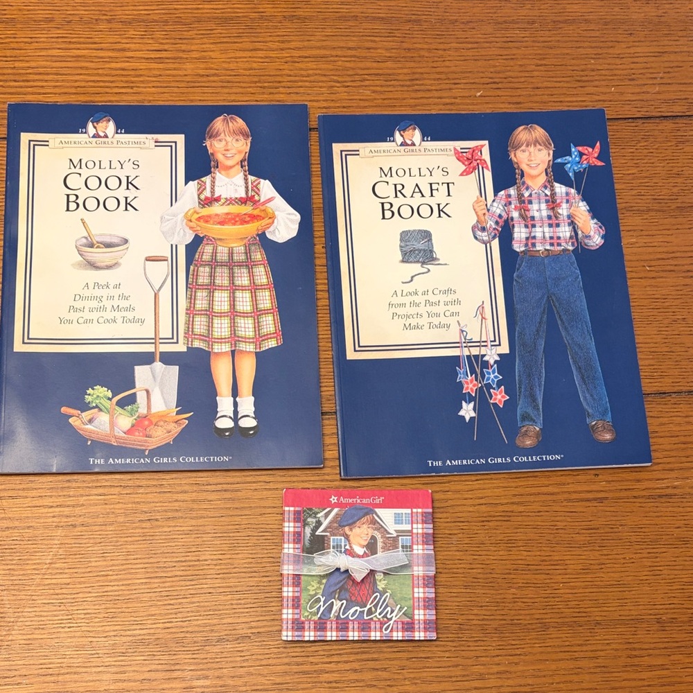 American Girl Molly Cook & Craft Book Set in Navy Blue